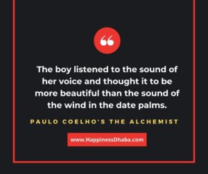 The boy listened to the sound of her voice and thought it to be more beautiful than the sound of the wind in the date palms.
