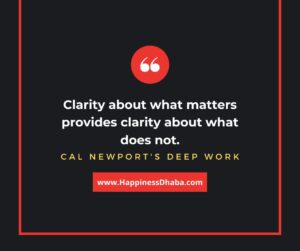 Clarity about what matters provides clarity about what does not.